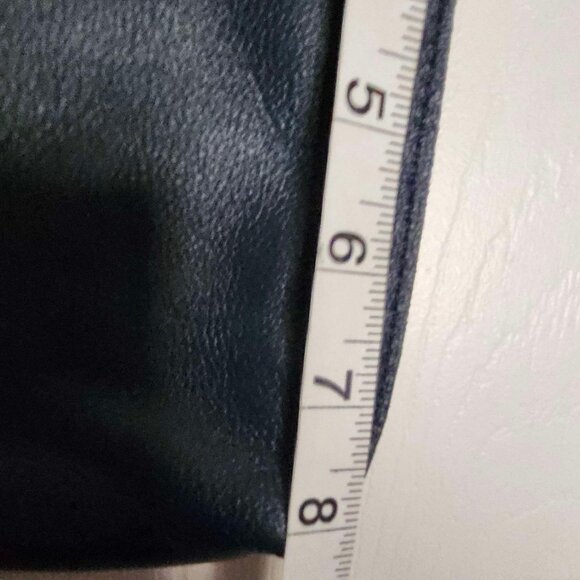 The Sak Blue Leather Handbag w/ Beaded Flowers - Picture 5 of 7